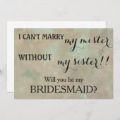 Bent u mijn bruidsmeisje? kaart (Voorkant / Achterkant)