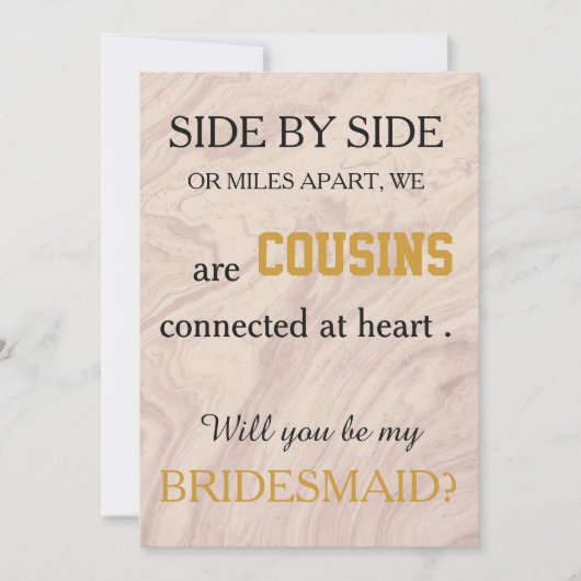 Bent u mijn bruidsmeisje? kaart (Voorkant)