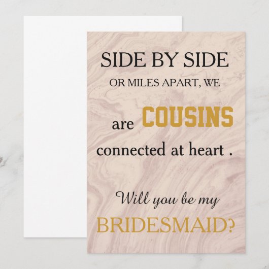 Bent u mijn bruidsmeisje? kaart (Voorkant / Achterkant)