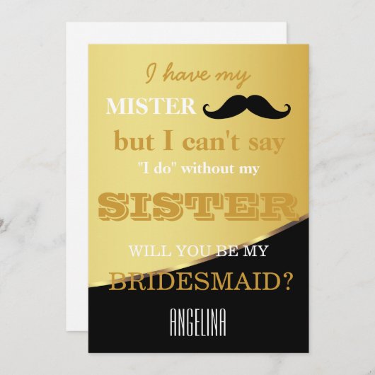 Bent u mijn bruidsmeisje? kaart (Voorkant / Achterkant)