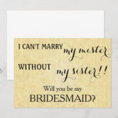 Bent u mijn bruidsmeisje? kaart (Voorkant / Achterkant)