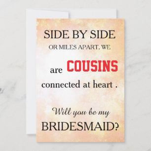 Bent u mijn bruidsmeisje? kaart