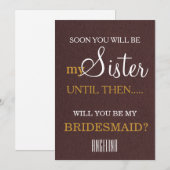 Bent u mijn bruidsmeisje? kaart (Voorkant / Achterkant)