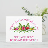 Bent u mijn bruidsmeisje? kaart (Staand voorkant)