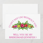 Bent u mijn bruidsmeisje? kaart (Voorkant / Achterkant)