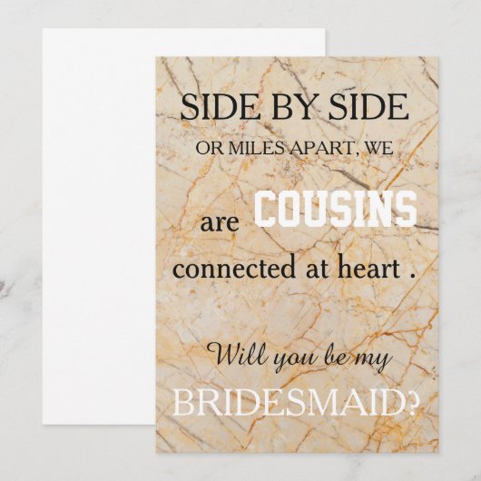 Bent u mijn bruidsmeisje? kaart (Voorkant / Achterkant)