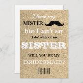Bent u mijn bruidsmeisje? kaart (Voorkant / Achterkant)