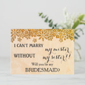 Bent u mijn bruidsmeisje? kaart (Staand voorkant)