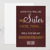 Bent u mijn bruidsmeisje? kaart (Voorkant / Achterkant)