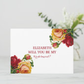 Bent u mijn bruidsmeisje? kaart (Staand voorkant)