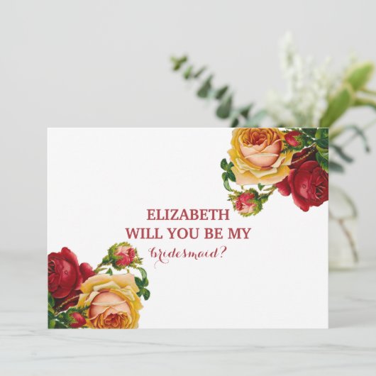 Bent u mijn bruidsmeisje? kaart (Staand voorkant)