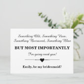 Bent u mijn bruidsmeisje? kaart (Staand voorkant)