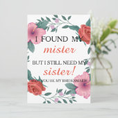 Bent u mijn bruidsmeisje? kaart (Staand voorkant)