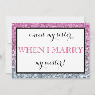 Bent u mijn bruidsmeisje? kaart