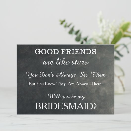 Bent u mijn bruidsmeisje? kaart (Staand voorkant)