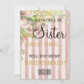 Bent u mijn bruidsmeisje? kaart (Voorkant)