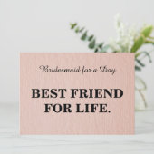 Bent u mijn bruidsmeisje? Kraft Invitation Kaart (Staand voorkant)