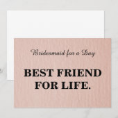 Bent u mijn bruidsmeisje? Kraft Invitation Kaart (Voorkant / Achterkant)