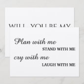 Bent u mijn bruidsmeisje? Kraft Kaart (Voorkant / Achterkant)