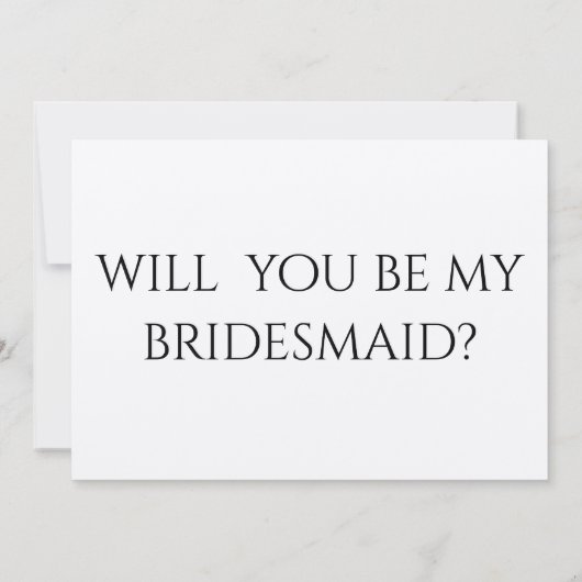 Bent u mijn bruidsmeisje? Kraft Kaart (Achterkant)