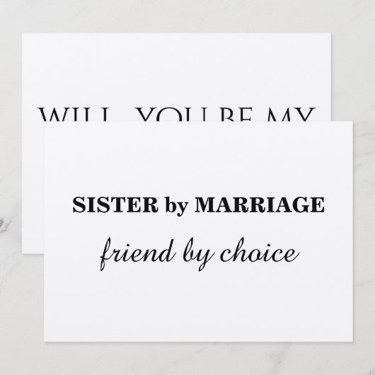 Bent u mijn bruidsmeisje? Kraft Kaart (Voorkant / Achterkant)