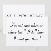 Bent u mijn bruidsmeisje? Kraft Kaart (Voorkant / Achterkant)