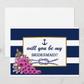 Bent u mijn bruidsmeisje? Nautisch Kaart (Voorkant / Achterkant)