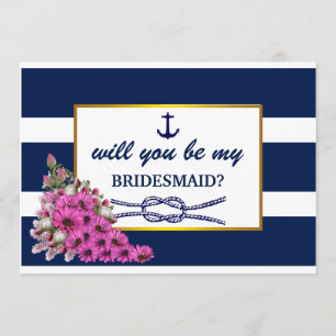 Bent u mijn bruidsmeisje? Nautisch Kaart