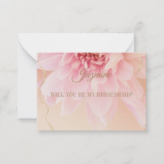 Bent u mijn bruidsmeisje? notitiekaartje