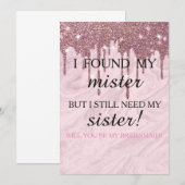 Bent u mijn bruidsmeisje? Roos Gold Driving Kaart (Voorkant / Achterkant)