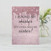 Bent u mijn bruidsmeisje? Roos Gold Driving Kaart (Staand voorkant)