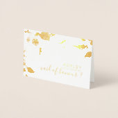 Bent u mijn bruidsmeisje, speciaal gepersonaliseer folie kaarten (Voorkant)