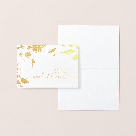 Bent u mijn bruidsmeisje, speciaal gepersonaliseer folie kaarten (Display)