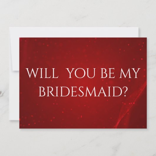 Bent u mijn bruidsmeisje? Uitnodiging (Achterkant)