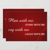 Bent u mijn bruidsmeisje? Uitnodiging (Voorkant / Achterkant)