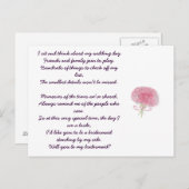 Bent u mijn bruidsmeisje? uitnodiging briefkaart (Voorkant / Achterkant)