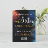 Bent u mijn bruidsmeisje? Waterverf Kaart (Staand voorkant)