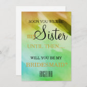 Bent u mijn bruidsmeisje? Waterverf Kaart (Voorkant / Achterkant)