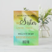 Bent u mijn bruidsmeisje? Waterverf Kaart (Staand voorkant)