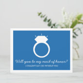 Bent u mijn dienstmeisje? Blue Ring Kaart (Staand voorkant)