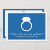 Bent u mijn dienstmeisje? Blue Ring Kaart (Voorkant / Achterkant)