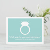 Bent u mijn dienstmeisje? Blue Ring Kaart (Staand voorkant)