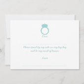 Bent u mijn dienstmeisje? Blue Ring Kaart (Achterkant)