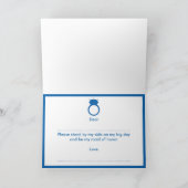 Bent u mijn dienstmeisje? Blue Ring Kaart (Binnen)