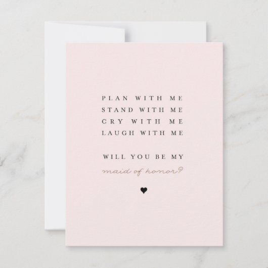Bent u mijn dienstmeisje? | Bridesmaid Card Kaart (Voorkant)