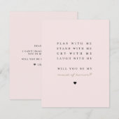 Bent u mijn dienstmeisje? | Bridesmaid Card Kaart (Voorkant / Achterkant)