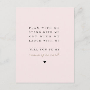 Bent u mijn dienstmeisje?   Bridesmaid Card Kaart