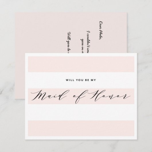 Bent u mijn dienstmeisje? | Bridesmaid Card Kaart (Voorkant / Achterkant)