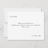 Bent u mijn dienstmeisje? | Bridesmaid Kaart (Achterkant)