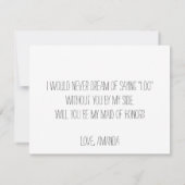 Bent u mijn dienstmeisje? | Bridesmaid Kaart (Achterkant)